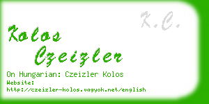 kolos czeizler business card